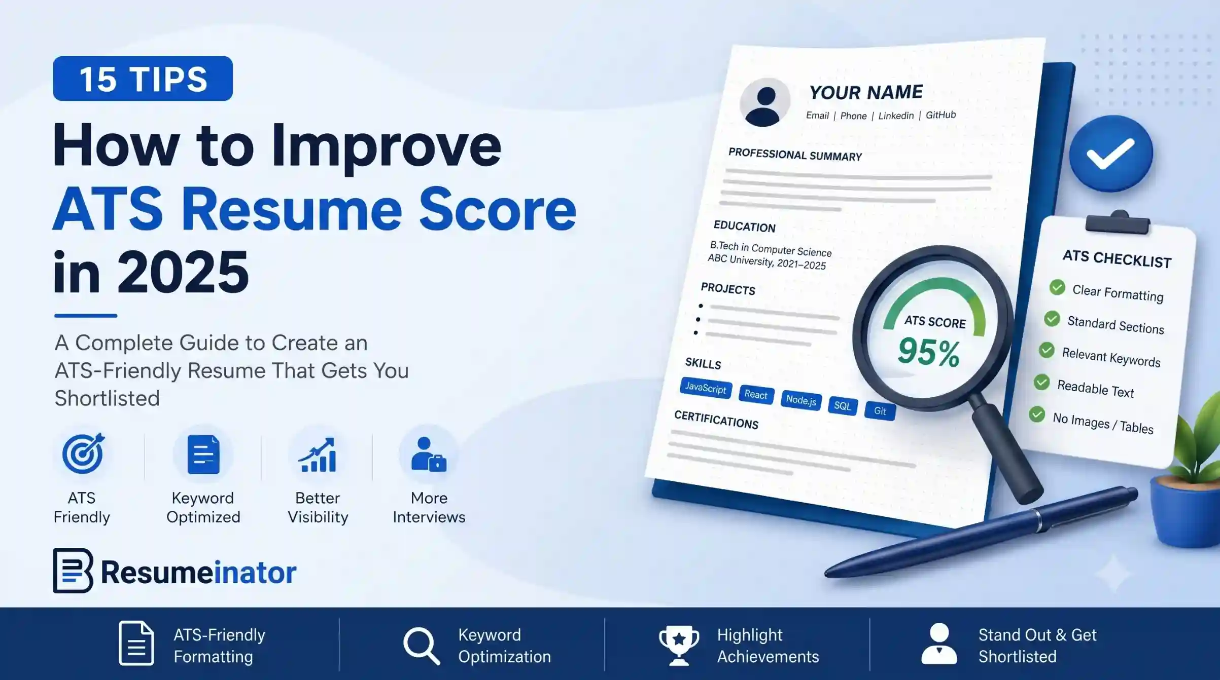 How to Improve Your ATS Resume Score: 15 Practical Tips for a Stronger Resume